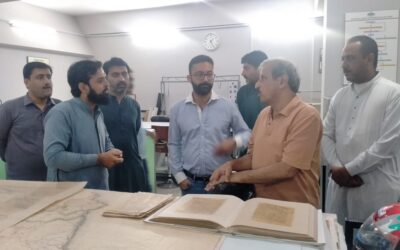 Senior Journalist Mazhar Abaas visited Sindh Archives