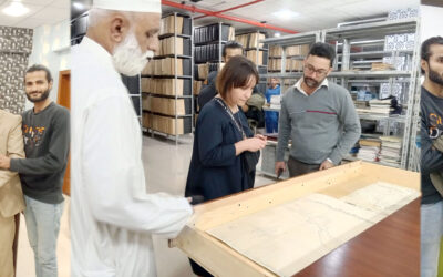 HOE Studio IV, University of Art, Poznan-Poland, Miss Anna, visited the Sindh Archives