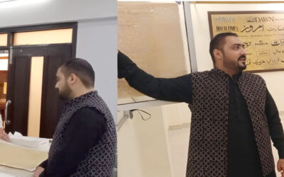 Brigadier Mr. Asad Ullah Khan from ISPR Sindh visited the Sindh Archives