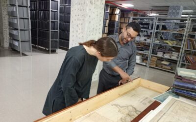 Eva Bossout, PhD student from France, IEP de Paris, Sociology, visited at Sindh Archives