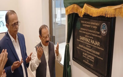 Foundation Stone Ceremony of Quaid-e-Awam Gallery at Sindh Archives